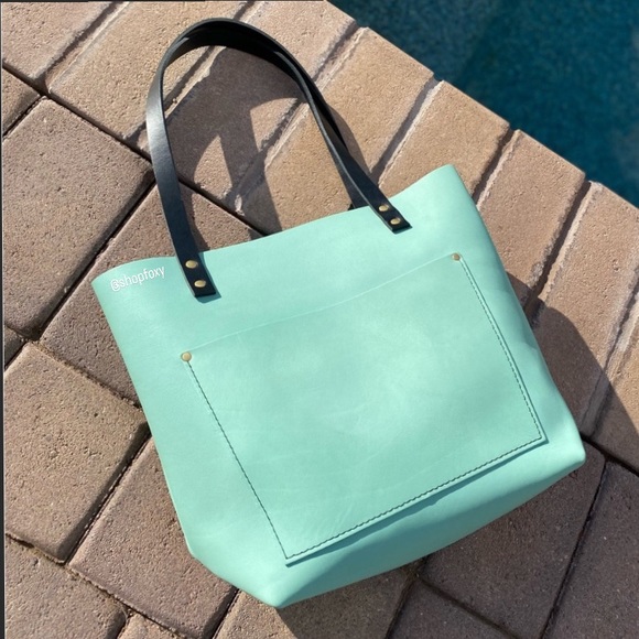 Portland Leather Handbags - SOLD Portland Leather Goods Mint Smooth Leather Tote